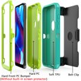 thumbnail image 2 of Rtmgob for Motorola Moto G Play 2023 / Moto G Pure / Moto G Power 2022, Dual Layer Protection Phone Case with Belt Clip (Green), 2 of 5