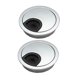 thumbnail image 2 of 1pc Cable Hole Cover For Desk Metal Grommet Table Cable Tidy Wire Hole Cover Chrome Brush 50/53/60mm Detachable Precise Buckle, 2 of 8
