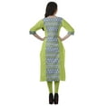 thumbnail image 5 of Moomaya V Neck Straight Tunic For Women Roll Up Sleeve Printed Cotton Kurta, 5 of 6