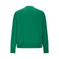 thumbnail image 6 of JGGSPWM Women's Fall Cotton Sweaters Casual Classic Solid Long Sleeve V Neck Soft Loose Basic Pullover Top Lightweight Knit Tops Green M, 6 of 9