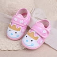 thumbnail image 2 of Pink Infants Cloth Shoes With Rubber Sole And Wrapped Fit Ideal For Learning To Walk And Summer Fun, 2 of 3