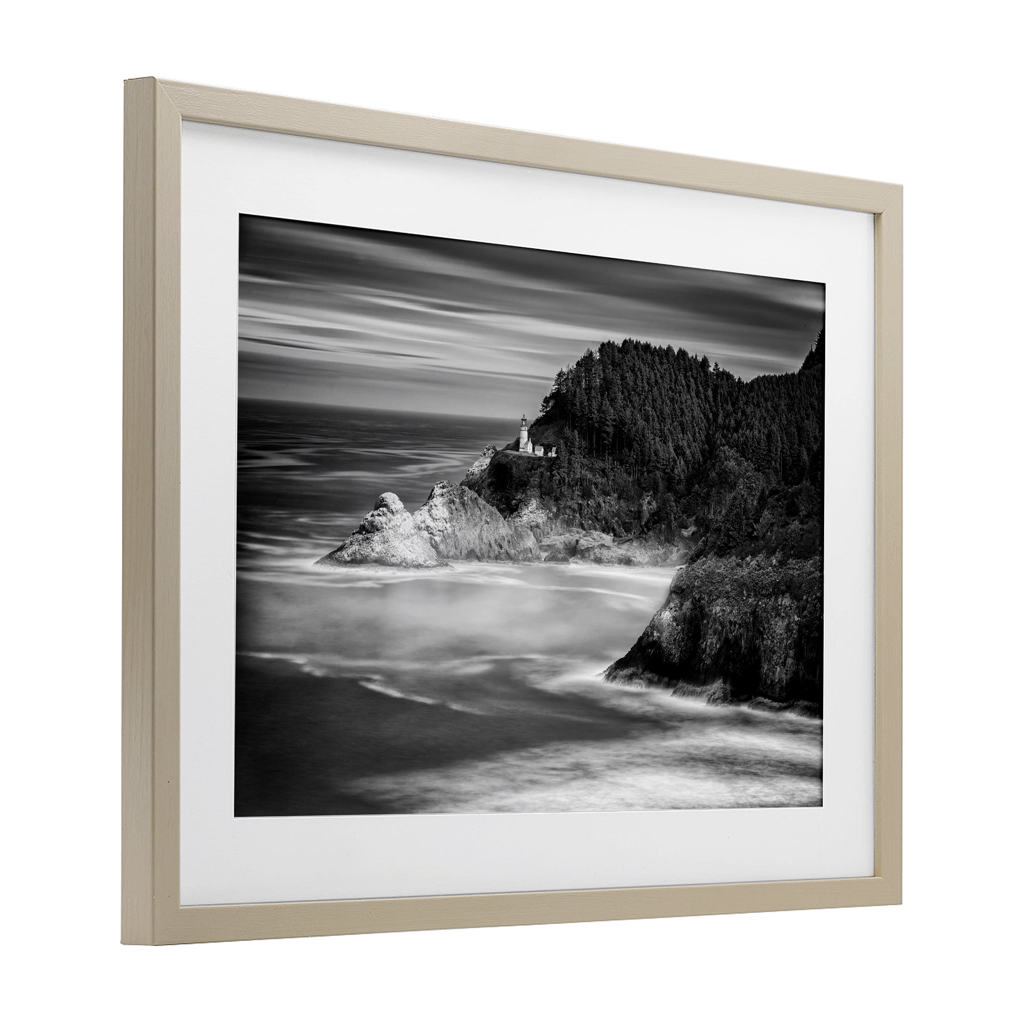 Stupell Industries Perched Above The Pacific Birch Framed Print Under Glass, design by Rick Berk
