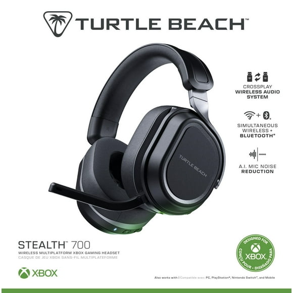 Turtle Beach® Stealth™ 700 – Black Xbox® Series X|S, Xbox® One, PC, PS5™, PS4™, & Bluetooth® Equipped Mobile Devices including Steam Deck™