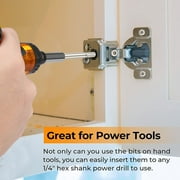 Security Torx Screwdriver Bit Set,T6-T40 Torx Bit Set 1/4 inch Ratcheting Magnetic Screwdriver Handle,4 Long