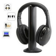 YFGEFTR Wireless Headphones for TV Watching, FM Radio & Monitor, Wired Headset with Digital Decorder, Over-Ear Headset for Adult and Senior, Compatible Computer TV