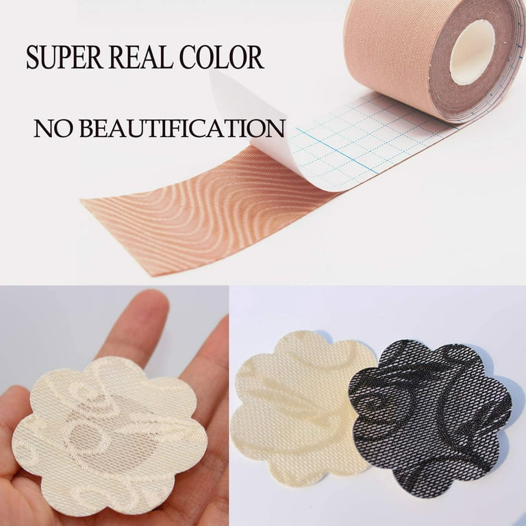 Adhesive Bra Floral Lace Self-Adhesive Breast Lift Disposable Nipple Cover Boob  Tape Breast Lift Tape and Nipple Covers 