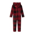 thumbnail image 7 of Diufon Boys Girls Jumpsuits Flannel Plaid Long Sleeve Jumpsuit Kids Thickened Fall Winter Warm Pajamas Outfit, 7 of 7