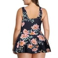 thumbnail image 3 of EGNMCR Tankini Maillots de Bain pour Femmes Femmes Grande Taille Mode Imprimé Maillot de Bain Robe Ensemble Deux Pièces, 3 of 4