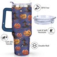 thumbnail image 3 of Happy Halloween Tumbler with Handle and Straws 40 OZ Vacuum Insulated Travel Coffee Mug Birthday Present for Men Dad Son Husband Gifts for Him/Her Coffee Mugs, 3 of 7