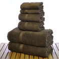 thumbnail image 4 of Luxury Hotel & Spa Quality, Quick Dry 100% Turkish Cotton, 700 GSM, Eco Friendly Towel, Bathroom and Kitchen Dobby Border Towels, 2-Bath Towel, 2-Hand Towel, 2-Washcloth (Bundle Set of 6, Cocoa), 4 of 4