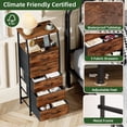 thumbnail image 6 of Eunos Tall Nightstand with Charging Station and LED for Bedroom, 5 Drawer with Storage Shelfs, Wood Grain Print, 6 of 8