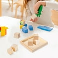thumbnail image 5 of 6 Pcs Wooden Trays Hexahedral Painting Special Storing Blocks Puzzle Trays Wood Panel Boards Kids Toys Arts Craft Supplies Beige, 5 of 8