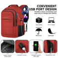 thumbnail image 3 of Mochila Lapsouno para portátil de viaje grande TSA de 17 pulgadas, color rojo vino, 3 of 7