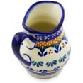 thumbnail image 2 of Polish Pottery 3 oz Creamer (Blue Cress Theme) Signature UNIKAT Hand Painted in Boleslawiec, Poland + Certificate of Authenticity, 2 of 6