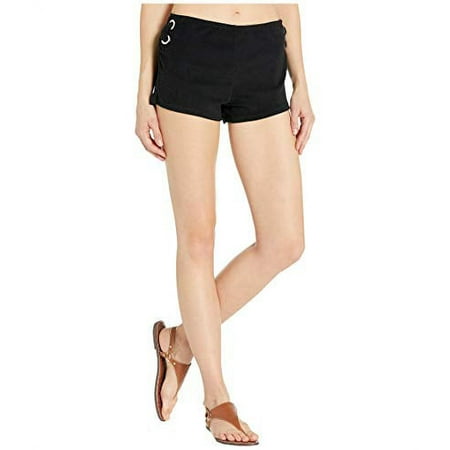 Michael Michael Kors Terry Lace-Up Side Shorts Cover-Up Black XS