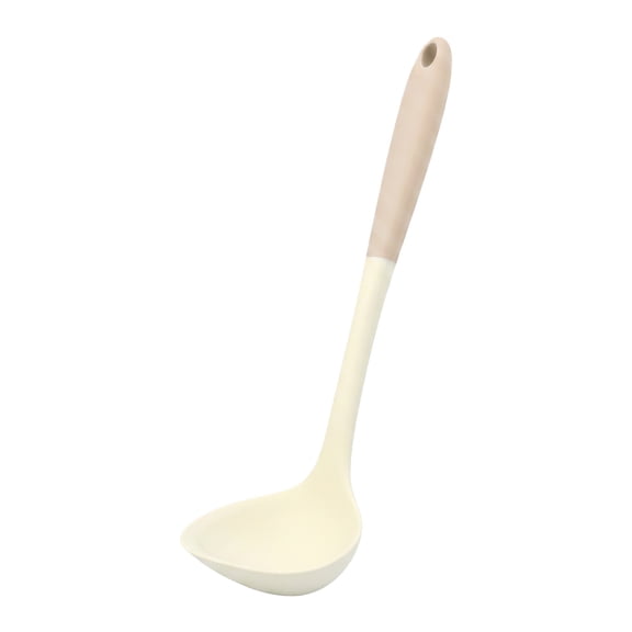 Unique Bargains Non Stick Heat Resistant Silicone Spoon Soup spoon A 11.2x3.5in