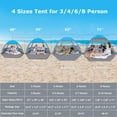 thumbnail image 2 of Carpa de playa portátil Venustas 270 x 270 x 160 cm UPF 50+, 2 of 7