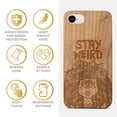 thumbnail image 4 of Case Yard Wooden Case Outside Soft TPU Silicone, Slim Fit Shockproof Wood Protective Phone Cover for Girls Boys Men and Women, Supports Wireless Charging Monster Girl Design case for iPhone-SE, 4 of 7