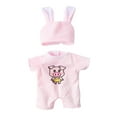 thumbnail image 2 of ToyKingdee Doll Rabbit Pajamas with Shoes Adorable Doll Decoration Outfit for Dolls Easy to Dress Up with Zipper Design Creative Imagination, 2 of 6