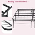 thumbnail image 3 of Full Bed Frames Metal Platform Bed Frame Folding Bed Frame with Reserved Storage 14 Inch Heavy Duty Steel Foldable Bed Frame(Full Size, Black), 3 of 7