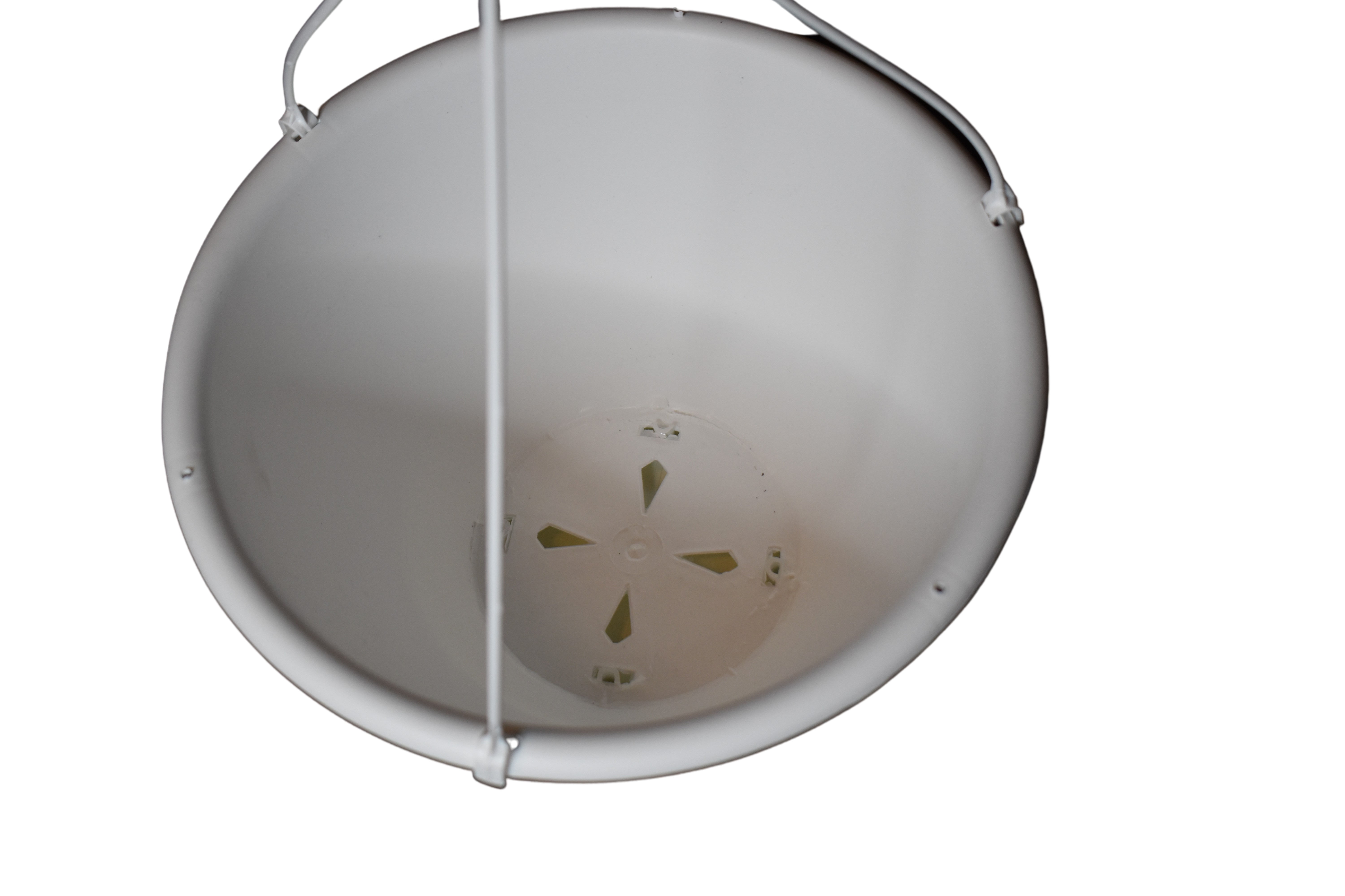 KOBA 10" Round Hanging Basket Planter with Saucer, White, 10 Count