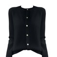 thumbnail image 4 of Cardigan Sweaters for Women, Yigetop Women's Flare Button Front Cardigan Sweater Standard Lightweight Cardigans for Women Black 2XL, 4 of 4