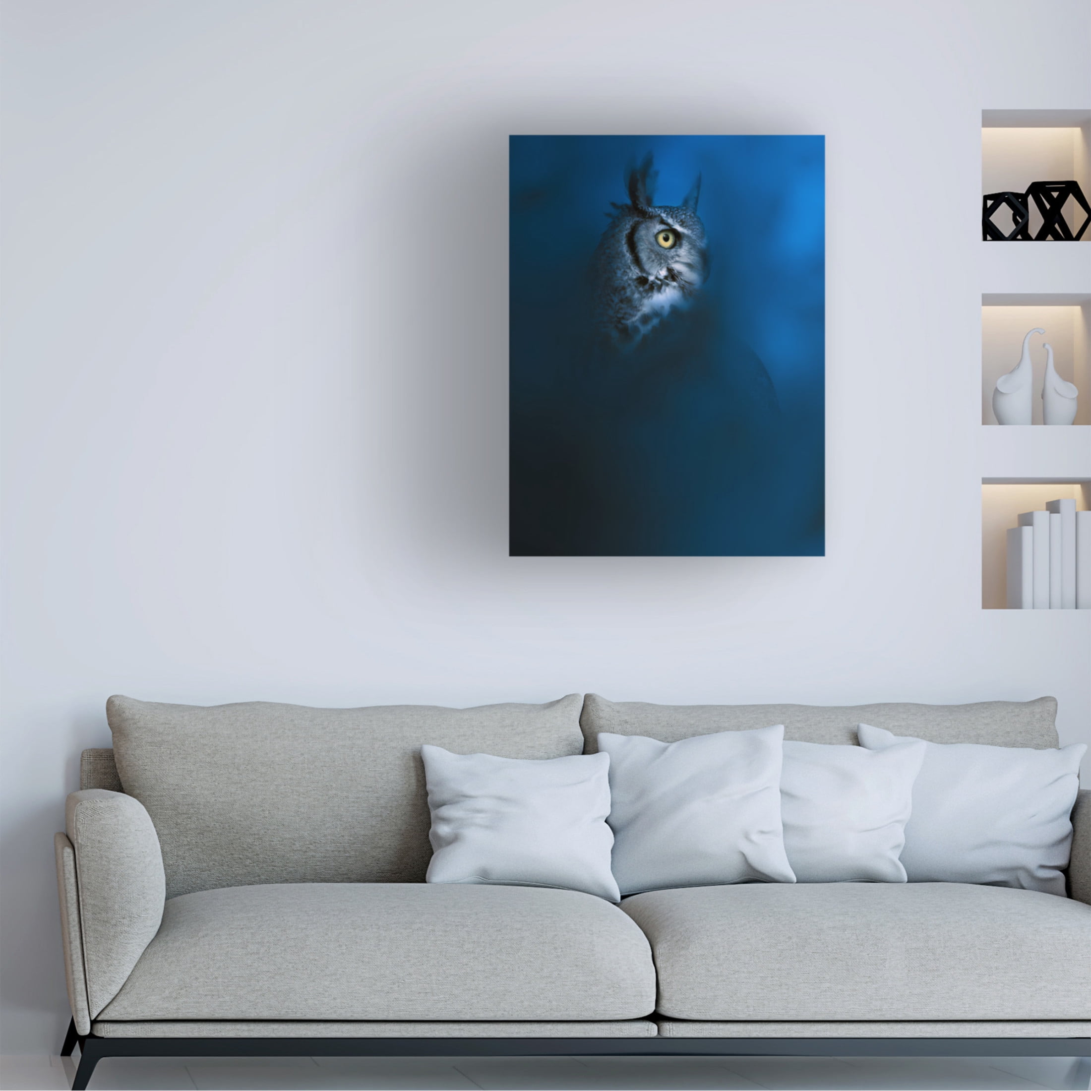 Trademark Fine Art Ahmed Sobhi  Blue Canvas Wall Art