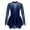 A Navy Blue, variant on iiniim Girls Ice Figure Skating Long Sleeve Shiny Rhinestones Skirted Leotard Dress Dancewear Blue 6