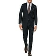 thumbnail image 7 of Mens Ticket Pocket 2-piece Black Wool Modern Fit Suit DTI, 7 of 7