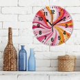 thumbnail image 3 of Yayeee 10" Wall Clock Battery Operated Quartz Round Silent Non-Ticking Home Decor, Swirling Lines, 3 of 6