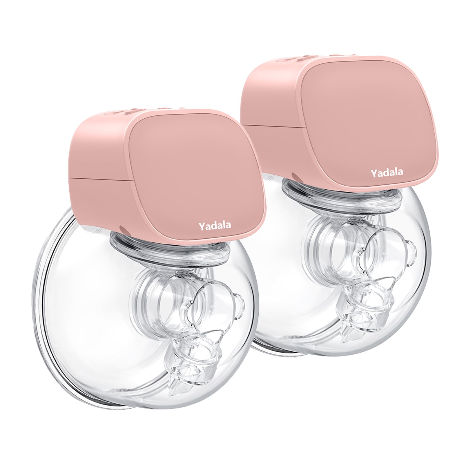 Double Wearable Breast Pump Yadala - Electric Hands-Free Portable Breastfeeding Breastpump, Spill-Proof Ultra-Quiet Pain Free Breast Pump,Light Pink
