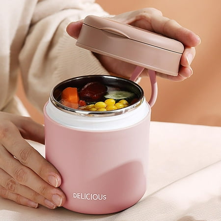 

Fjofpr New 304 Stainless Steel Insulated Soup Cup Sealed Water Cup Personalized Soup Pot Cup With Handle Gift