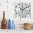 thumbnail image 3 of Minimalistic Leaf Pattern Wall Clock Square Clock Decoration Creative Clock Dual Use Black Pointer 7.78in, 3 of 10