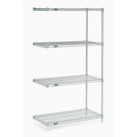 Global Industrial B970082 Nexelate Wire Shelving Add-On, 24 x 14 x 86 in.