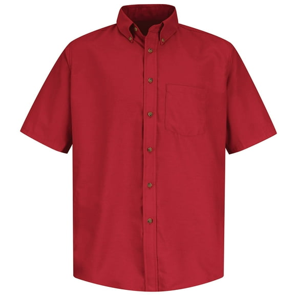 Red Kap Men's RK Poplin Dress Shirt, Red, SS L