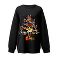 thumbnail image 4 of Patlollav Womens Long Sleeve Christmas Print Tops Blouse Sweatshirts Black S, 4 of 6