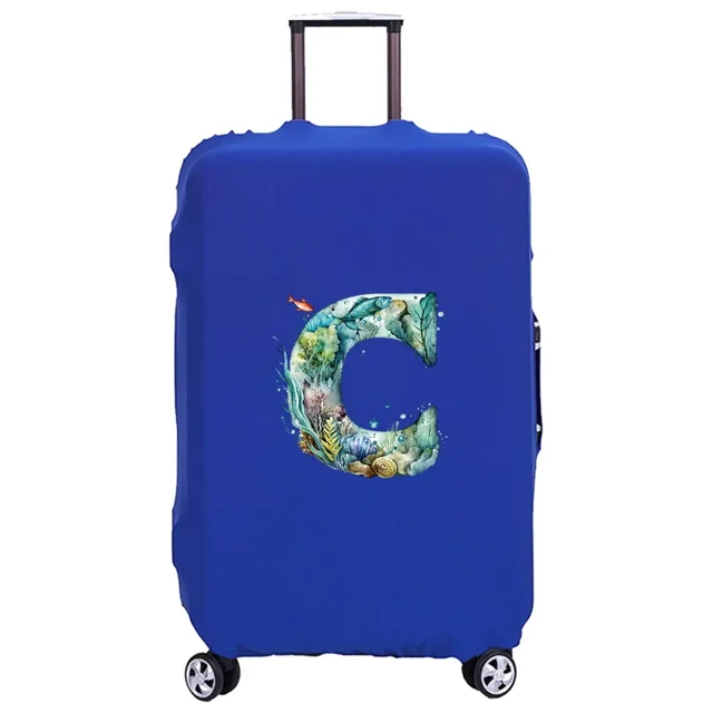 Luggage Cover Washable Case Cover Protective Case Scratch Proof Case Cover Suitable for Fish Letter Print Pattern Fits 18-32inch 8fish letter C XL
