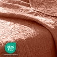 thumbnail image 4 of Clara Clark Quilt Sets, 4 Piece Lightweight Reversible Quilt Bedspread, Grid Weave Coverlet Bedding Set, Twin Bali Blush, 4 of 8