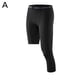 thumbnail image 1 of TQEHS Pantalones de compresión 3/4 para hombre, mallas de una pierna, capa base de baloncesto y atletismo, 1 of 6
