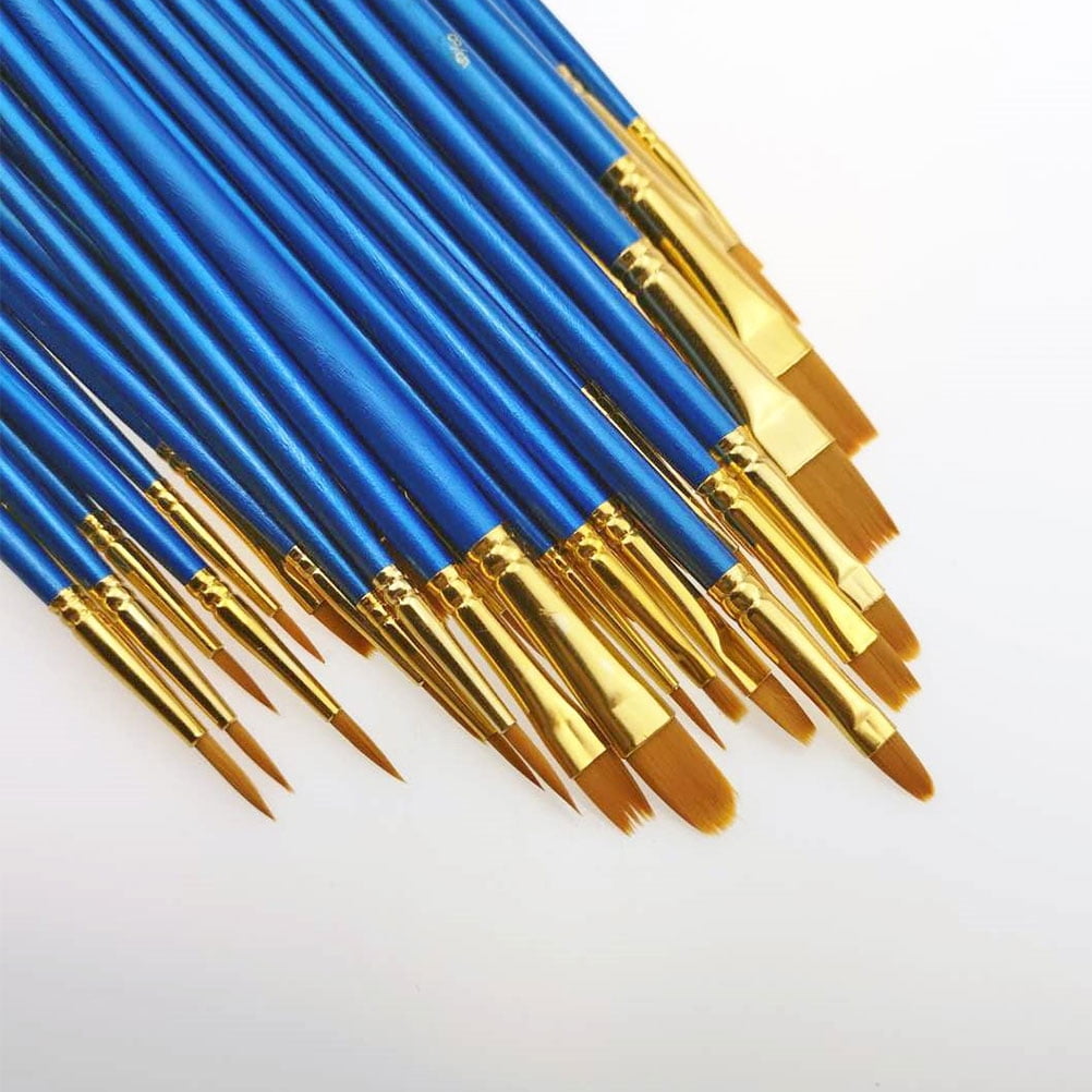 2 Count Colored Drawing Brushes Blue Painting Set
