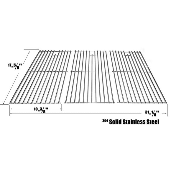 Replacement Stainless Cooking Grid For 720-0744, 720-0744A, 720-0744B, 85-3225-6, Tera Gear GSS3418-2L, GSS3418N-2L, GBC873W, GBC976W, GBT806G Gas Models, Set of 3