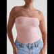 thumbnail image 5 of Top de Tubo Sin Tirantes con Espalda Descubierta y Doble Forro para Mujer, Estilo Y2K, para Salir en Verano de 2025 Rosa XL, 5 of 8