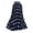 Navy_Skirt, variant on Women's Pleated Skirt Casual Flared High Waisted Long Skirt Basic A-Line Dot Bohemia Summer Swing Long Skirt White One Size