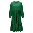 thumbnail image 7 of EnJoCho Girls Summer Maxi Dress Girls Spring Long Sleeve Dresses Girl Casual Maxi Dress with Pockets Kids Formal Party Dress Ruffle Hem Loose Dresses, 7 of 7