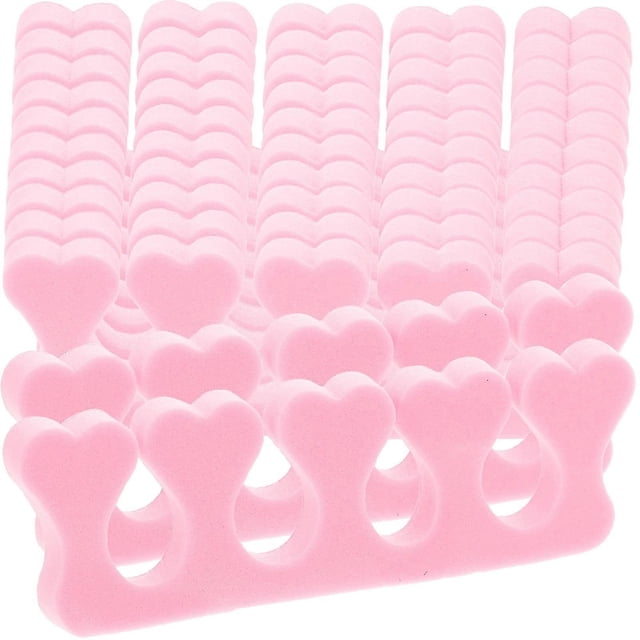 40pcs Sponge Nail Finger Toe Separators Nail Art Pedicure Manicure Tools (Pink)