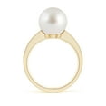 thumbnail image 2 of ANGARA South Sea Cultured Pearl Reverse Tapered Shank Ring in 14K Yellow Gold for Women | June Birthstone, Birthday, Anniversary, Jewelry Gift for Women | Pearl Ring, 2 of 9