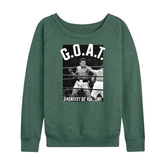 Muhammad Ali - Boxing Legend - G.O.A.T - Women's Lightweight French Terry Long Sleeve Shirt