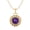 Yellow, variant on 6 MM Round Natural Amethyst 925 Silver Simple Celtic Knot Women Valentines Day Gifts Necklace