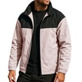thumbnail image 2 of qelini Jackets for Men Windbreaker Big and Tall Long Sleeve Zipper Shirt Outdoor Hiking Collar Pocket Color Block Waterproof Jacket, 2 of 7