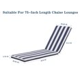 thumbnail image 5 of Chaise Lounge Cushions Outdoor, Breathable and UV Resistant, Fade Resistant & Fade-Resistant Lounger Cushions Suitable for Patio Furniture, Pool, Lawn (Blue striped-2 pcs), 5 of 9